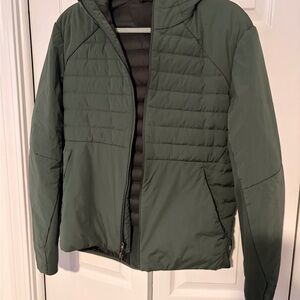 Men's Green Lululemon down for it all running Jacket